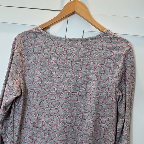 Laura Scott Women’s Night tshirt night gown long sleeve hearts medium - Picture 9 of 10